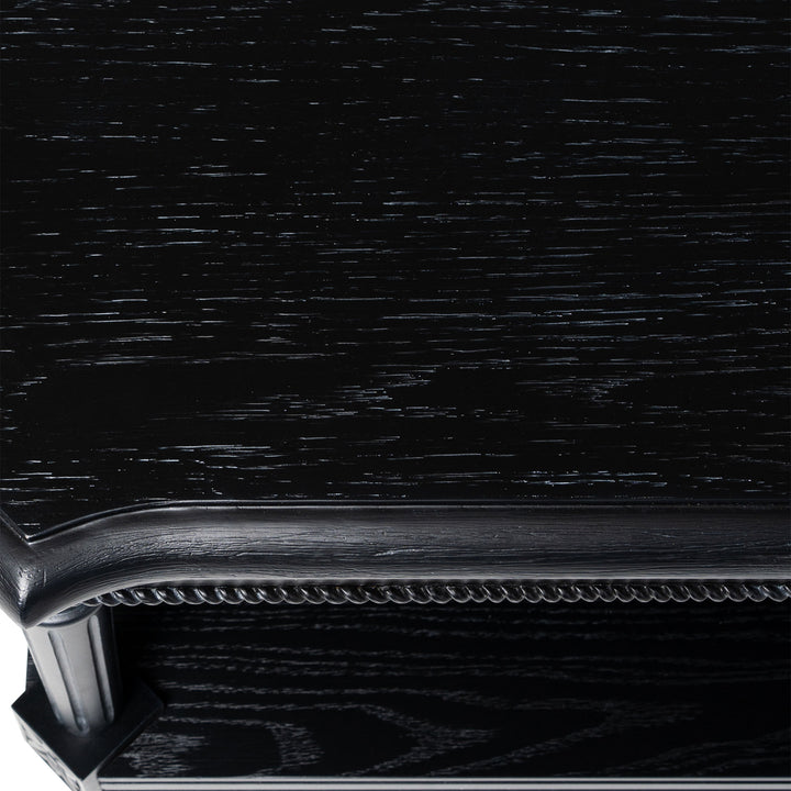 Maven Lane Pullman Traditional Square Wooden Coffee Table, Black, Set of 4 - VMInnovations