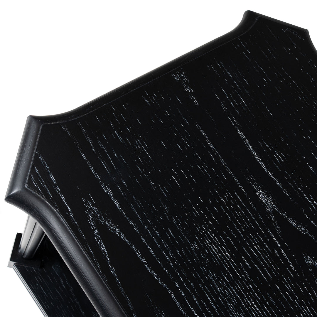 Maven Lane Pullman Traditional Square Wooden Side Table, Black, Set of 4 - VMInnovations