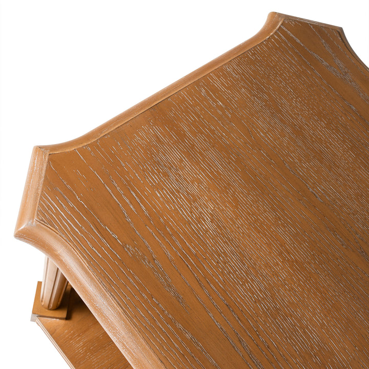 Maven Lane Pullman Traditional Square Wooden Side Table, Antiqued, Set of 4 - VMInnovations