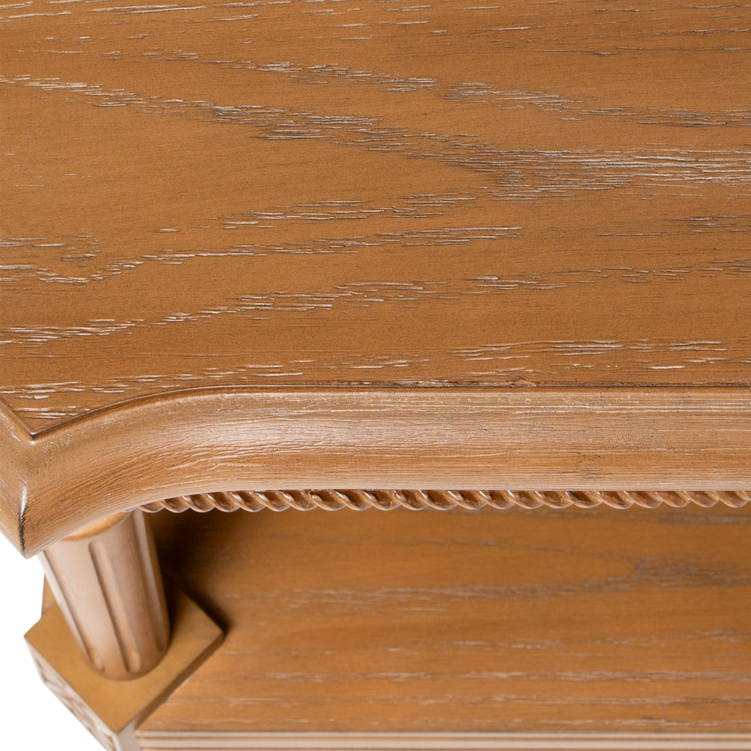 Maven Lane Pullman Traditional Square Wooden Side Table, Antiqued, Set of 3 - VMInnovations