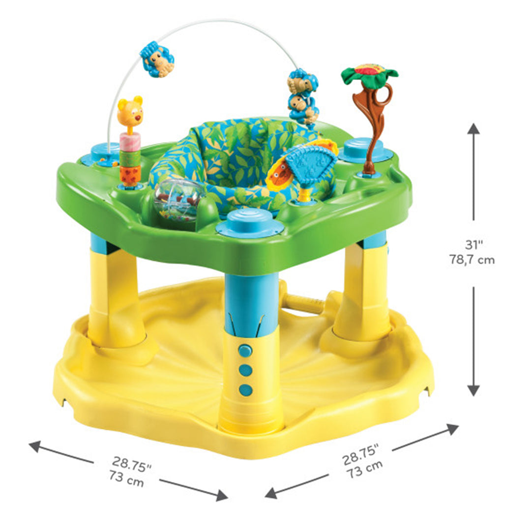Evenflo ExerSaucer Zoo Friends Bouncing Activity Saucer with Full Seat Cushion - VMInnovations
