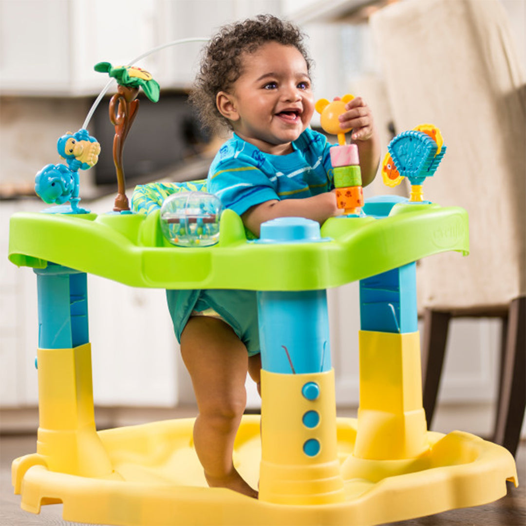 Evenflo ExerSaucer Zoo Friends Bouncing Activity Saucer with Full Seat Cushion - VMInnovations