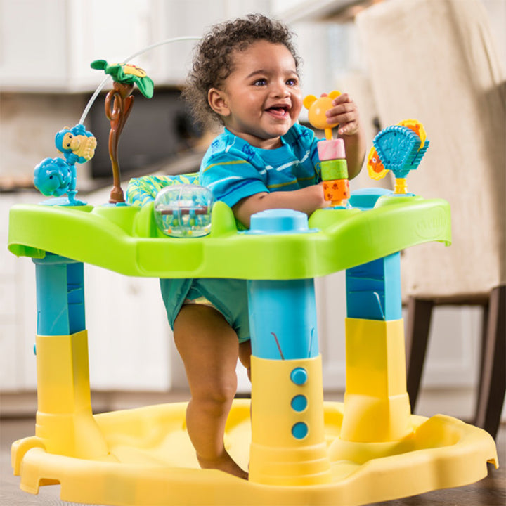 Evenflo ExerSaucer Zoo Friends Bouncing Activity Saucer with Full Seat Cushion - VMInnovations