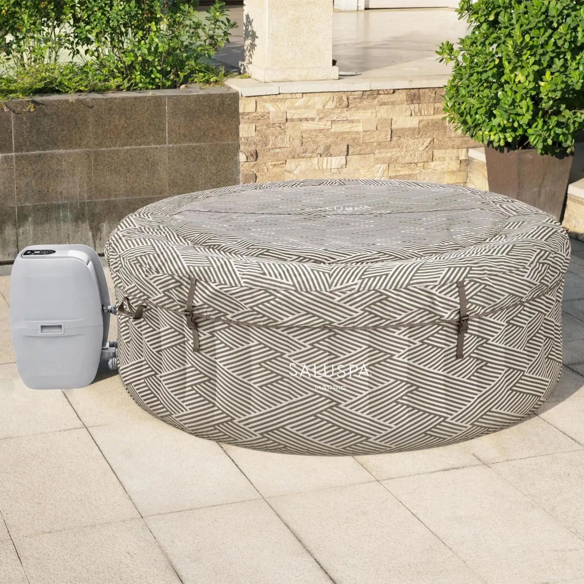 Bestway Madrid SaluSpa Hot Tub Spa and EnergySense Thermal Protective Spa Cover