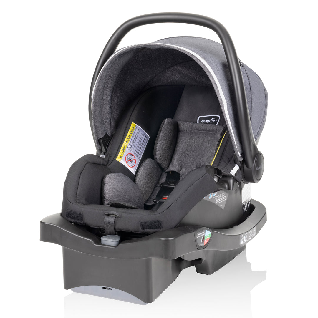 Evenflo Pivot Vizor Travel System with LiteMax Infant Car Seat, Chasse Black - VMInnovations