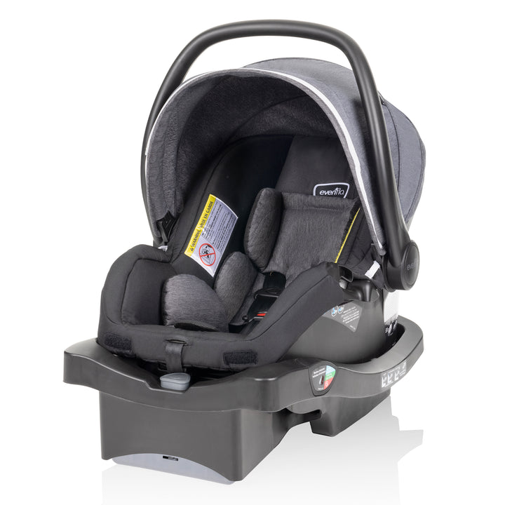 Evenflo Pivot Vizor Travel System with LiteMax Infant Car Seat, Chasse Black - VMInnovations