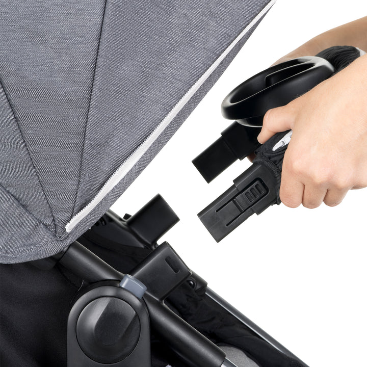 Evenflo Pivot Vizor Travel System with LiteMax Infant Car Seat, Chasse Black - VMInnovations