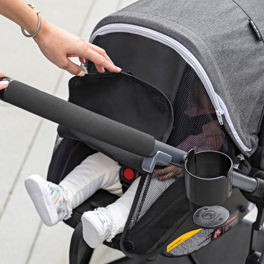 Evenflo Pivot Vizor Travel System with LiteMax Infant Car Seat, Chasse Black - VMInnovations