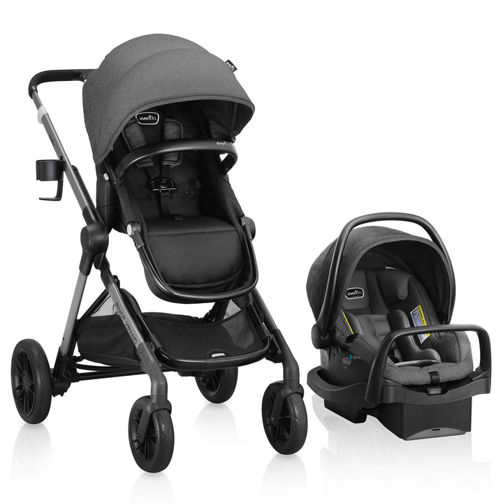 Evenflo Pivot Xpand Modular Travel System w/LiteMax Infant Car Seat, Sabino Gray - VMInnovations