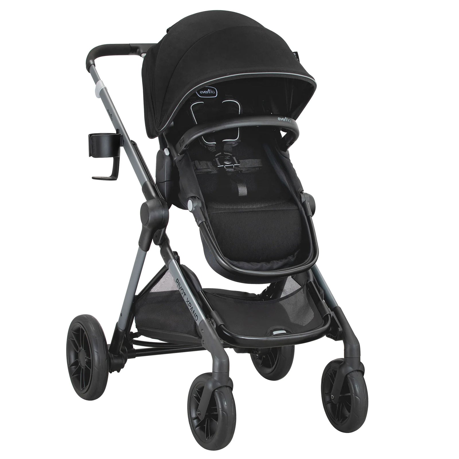 Evenflo Pivot Xpand Modular Travel System w/LiteMax Infant Car Seat, Sabino Gray - VMInnovations