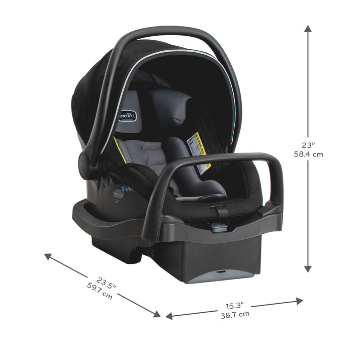 Evenflo Pivot Xpand Modular Travel System w/LiteMax Infant Car Seat, Sabino Gray - VMInnovations