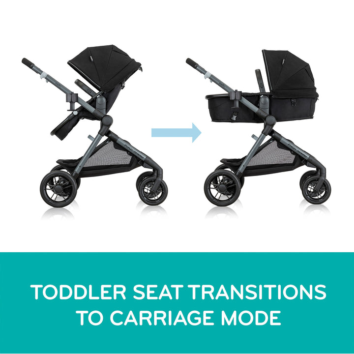 Evenflo Pivot Xpand Modular Travel System w/LiteMax Infant Car Seat, Sabino Gray - VMInnovations