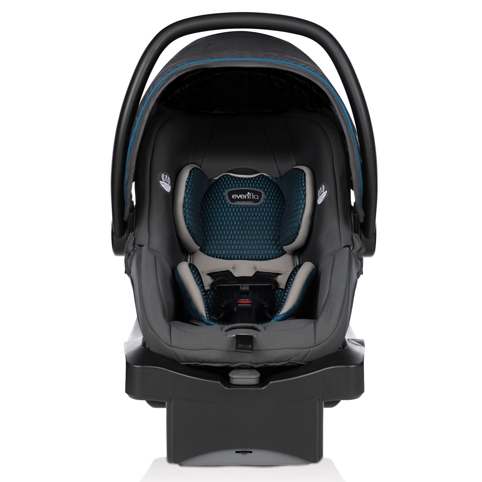 Evenflo LiteMax DLX Infant Car Seat w/SafeZone Load Leg Technology, Sawyer Gray - VMInnovations