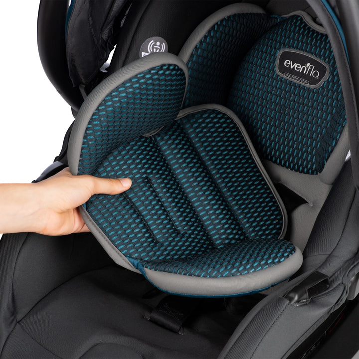 Evenflo LiteMax DLX Infant Car Seat w/SafeZone Load Leg Technology, Sawyer Gray - VMInnovations