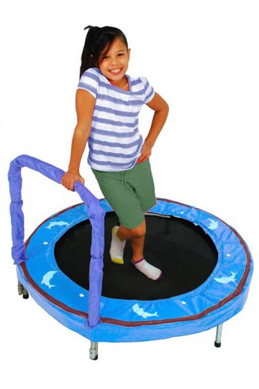 JumpKing 48" Bazoongi Kids Bouncer Trampoline - Dolphin | BZ48DLP - Open Box