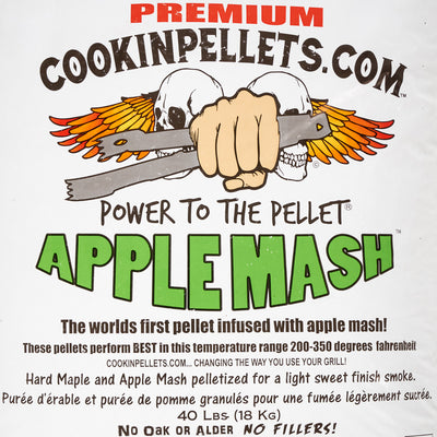 CookinPellets 40 Pound Bag Apple Mash Hard Maple Smoker Wood Pellets, (5 Pack)