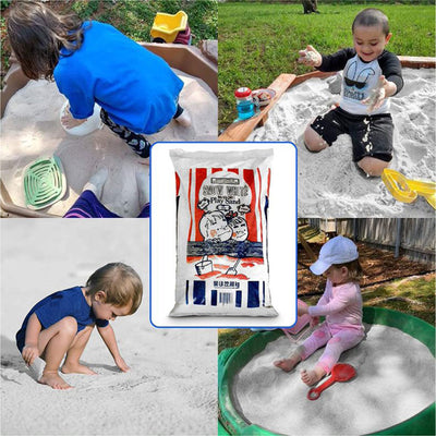 US Silica 50 Pound Bag Snow White Play Sand for Sand Tables, White (3 Pack)