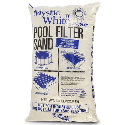 U.S. Silica 50 Pound Mystic White II Swimming Pool Filter Sand, White (2 Pack)