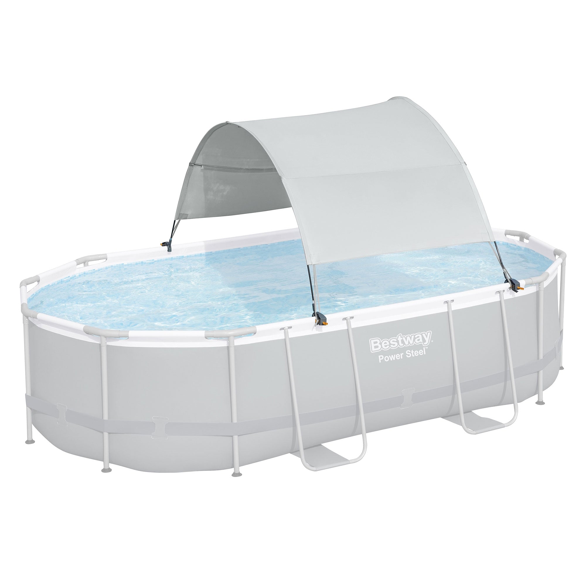 Bestway Flowclear UPF Canopy with Power Steel Above Ground Swimming Pool Set - VMInnovations