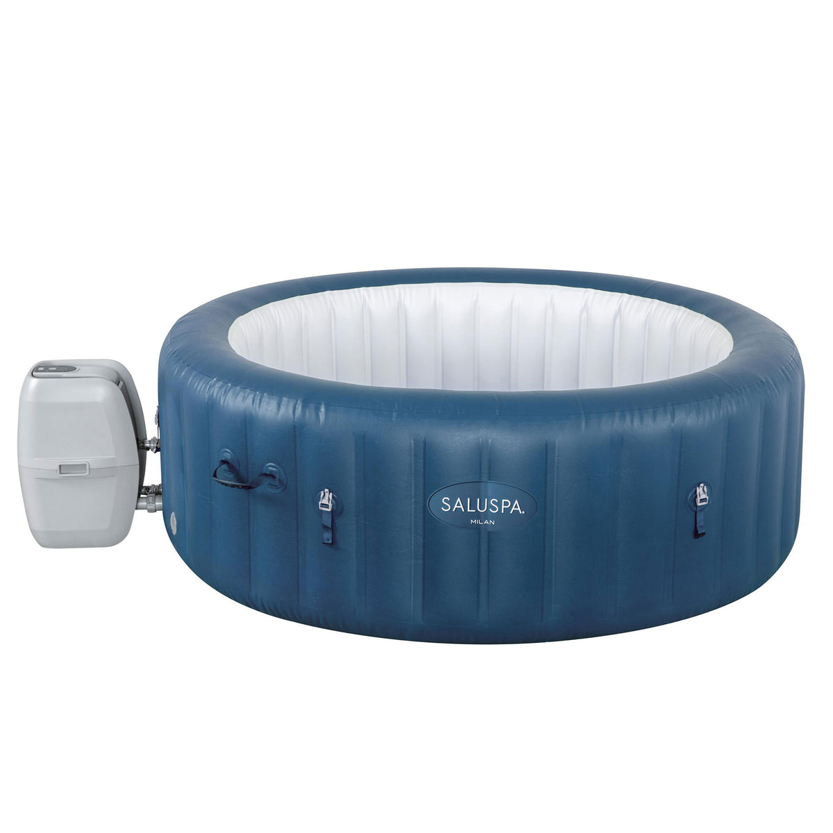 Bestway SaluSpa Sun Shade Canopy with Milan SaluSpa Inflatable Outdoor Hot Tub