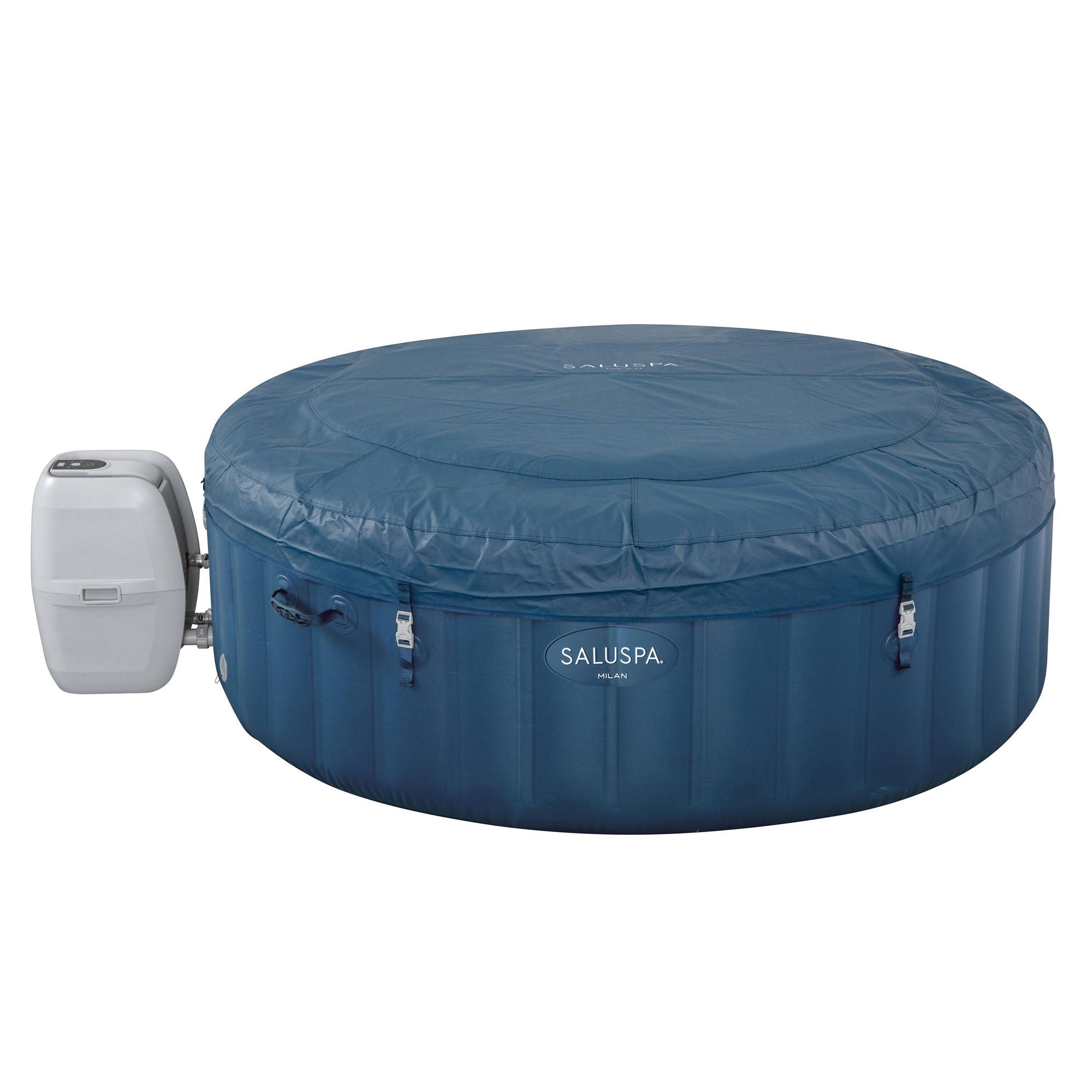 Bestway SaluSpa Sun Shade Canopy with Milan SaluSpa Inflatable Outdoor Hot Tub