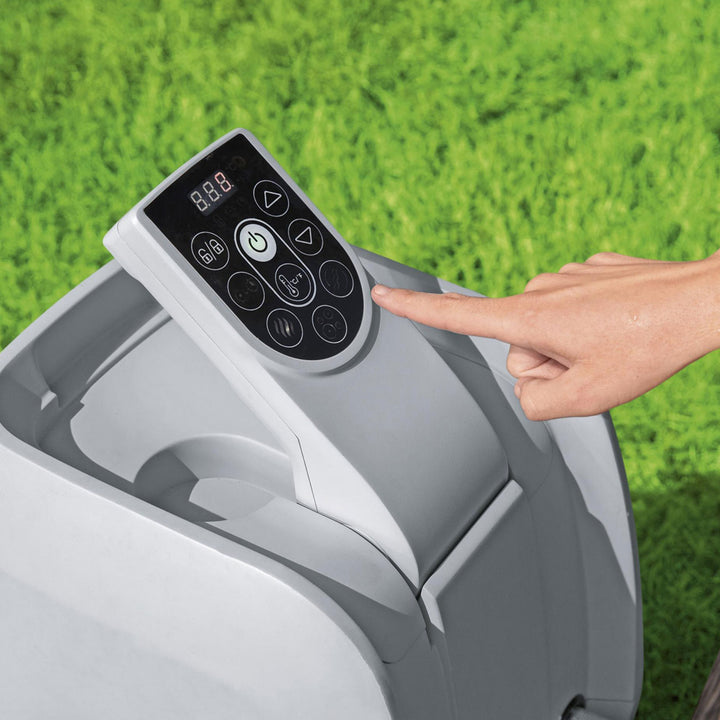 Bestway SaluSpa Sun Shade Canopy w/ St Mortiz SaluSpa Inflatable Outdoor Hot Tub - VMInnovations