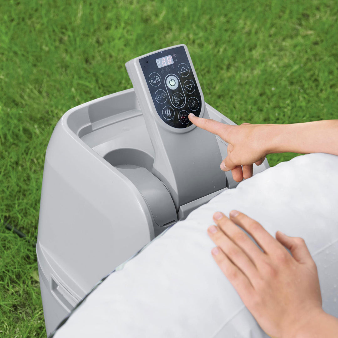 Bestway SaluSpa Sun Shade Canopy with Aruba SaluSpa Inflatable Outdoor Hot Tub - VMInnovations