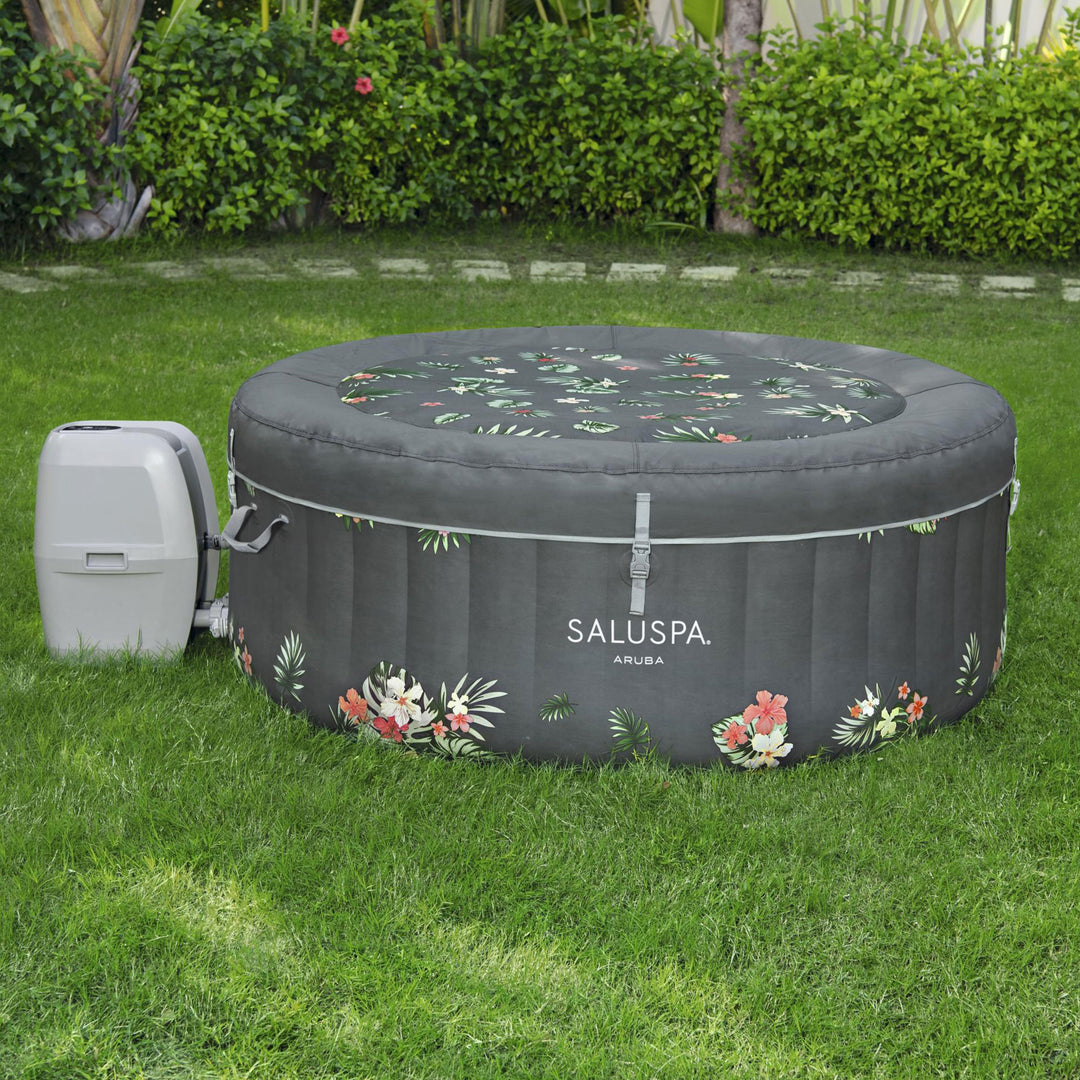 Bestway SaluSpa Sun Shade Canopy with Aruba SaluSpa Inflatable Outdoor Hot Tub - VMInnovations