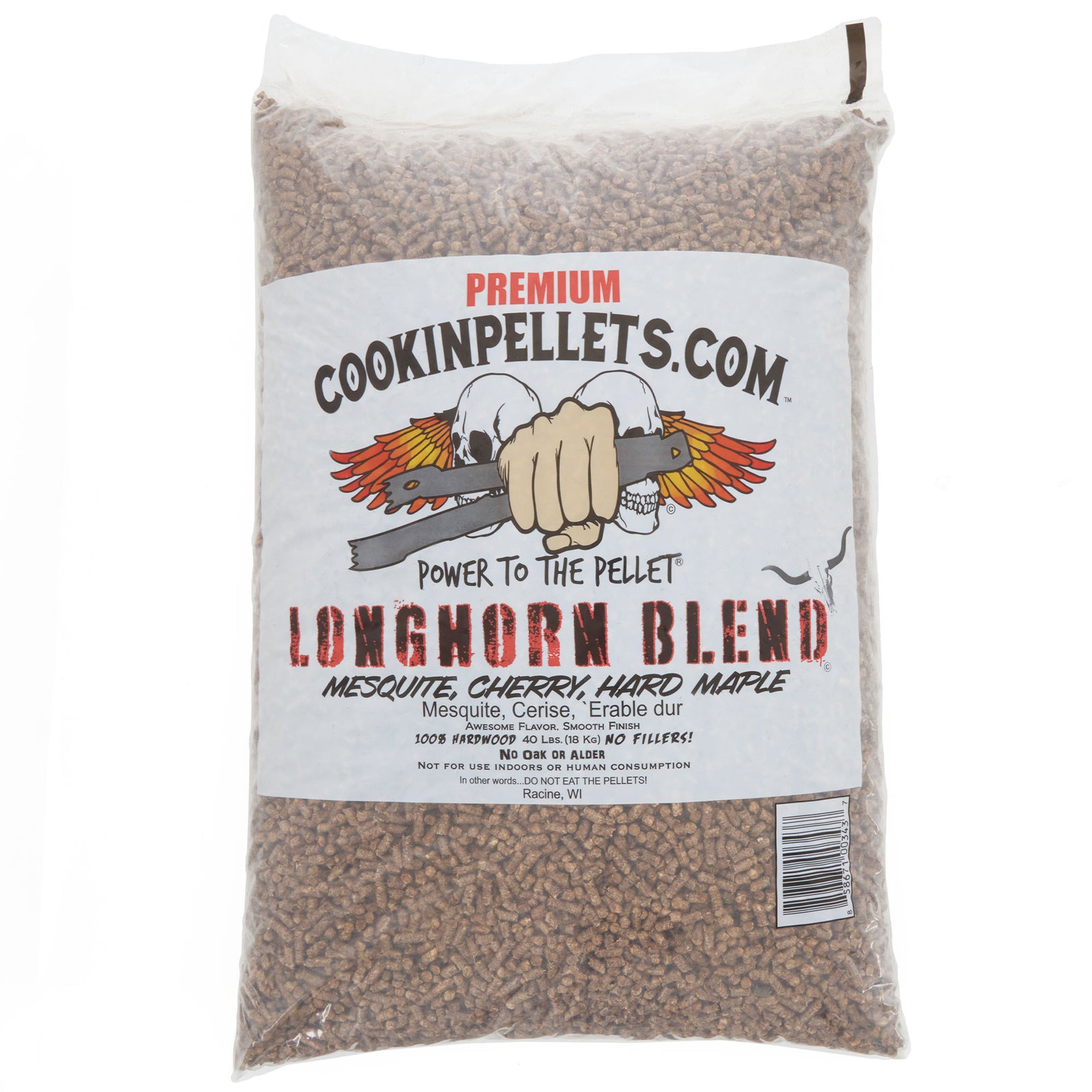 CookinPellets Premium 40 Lbs Longhorn Blend Grill Smoker Wood Pellets, (3 Pack) - VMInnovations