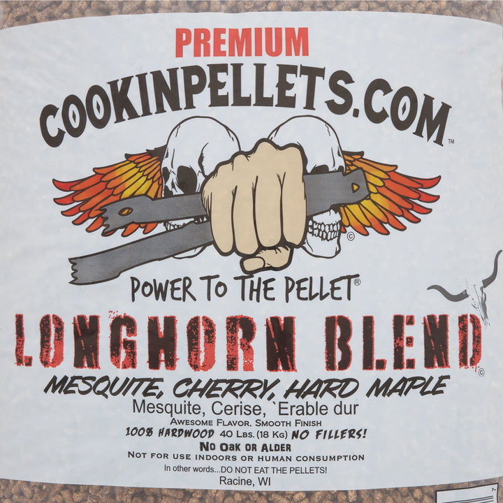 CookinPellets Premium 40 Lbs Longhorn Blend Grill Smoker Wood Pellets, (3 Pack) - VMInnovations
