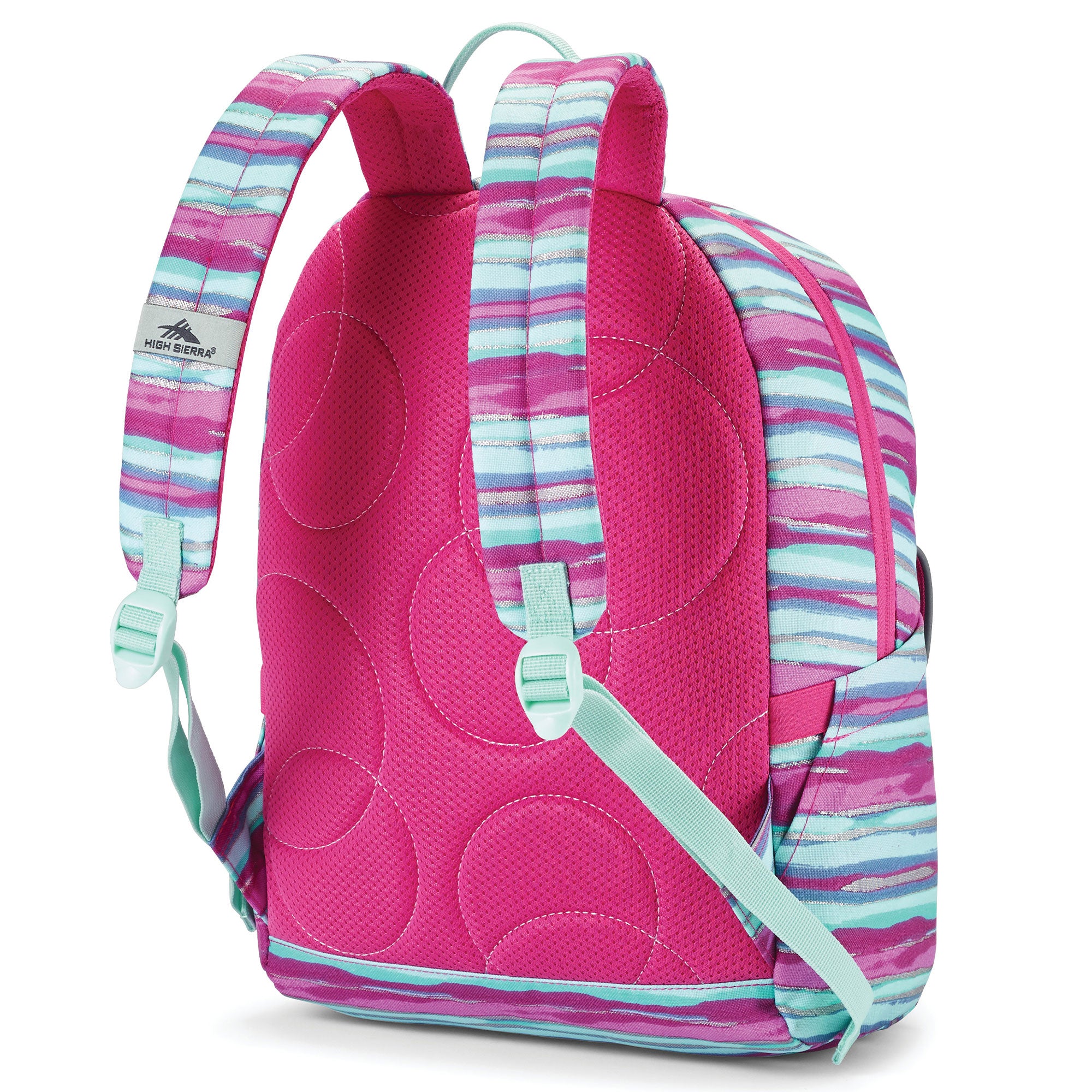 High Sierra Chiqui School Backpack with Tablet Sleeve, 18L, Watercolor Stripes