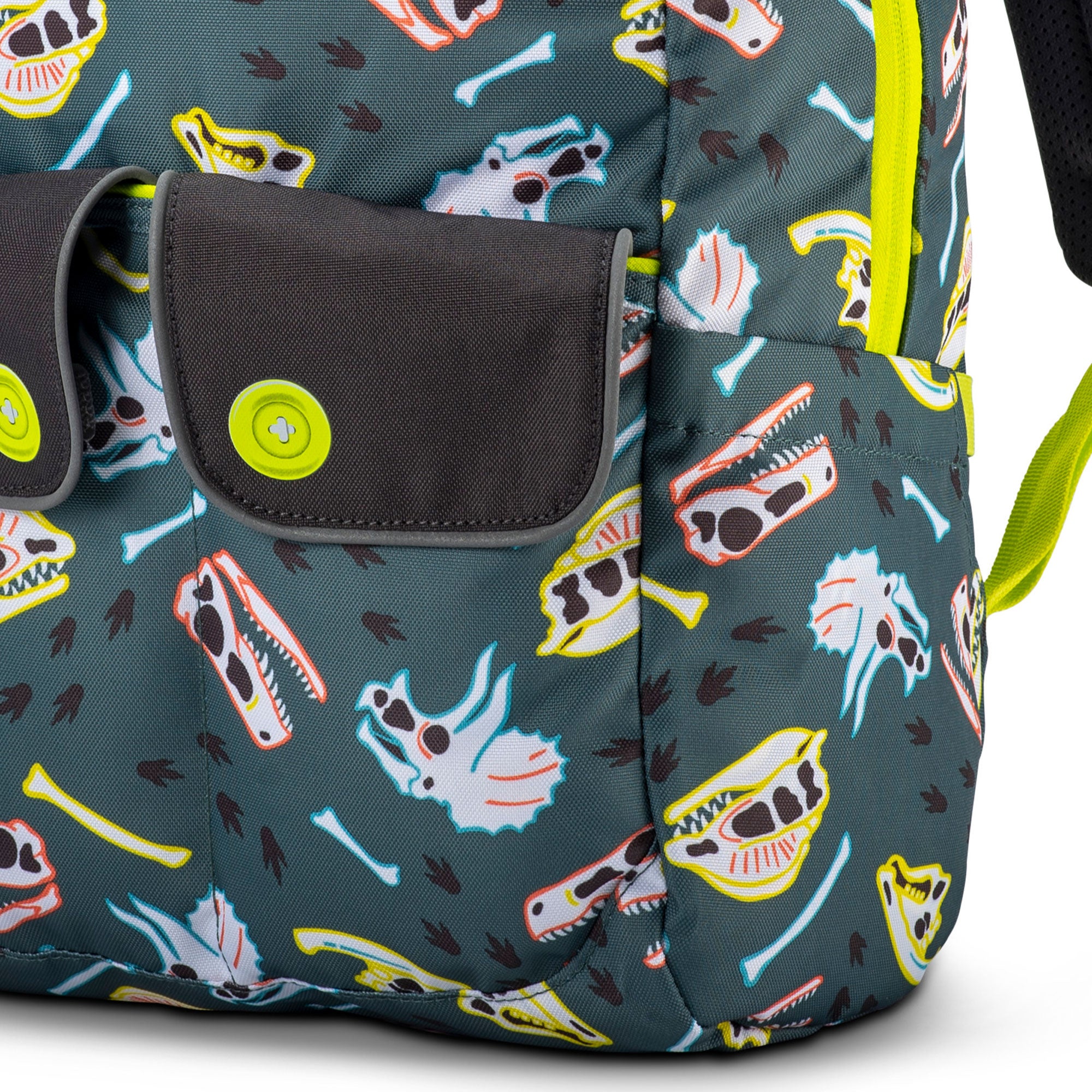 Chiqui Backpack w/Tablet Sleeve & Accessory Pocket, Dino Dig/Mercury (Open Box) - VMInnovations