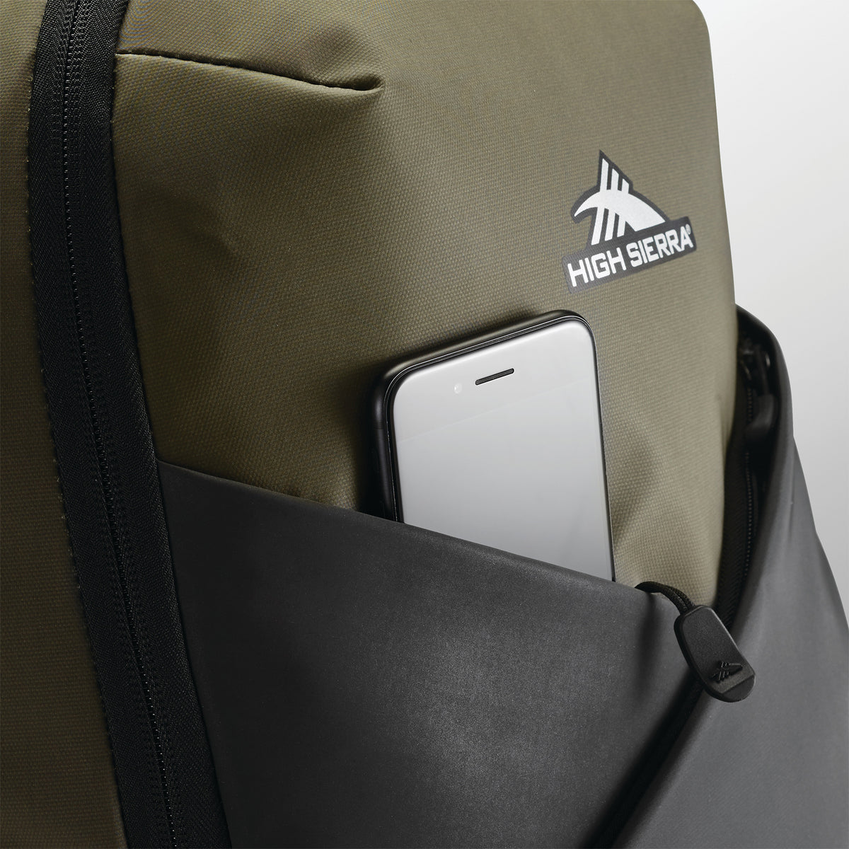 High Sierra Luna Polyester Storage Backpack with 360 Degree Reflectivity, Olive