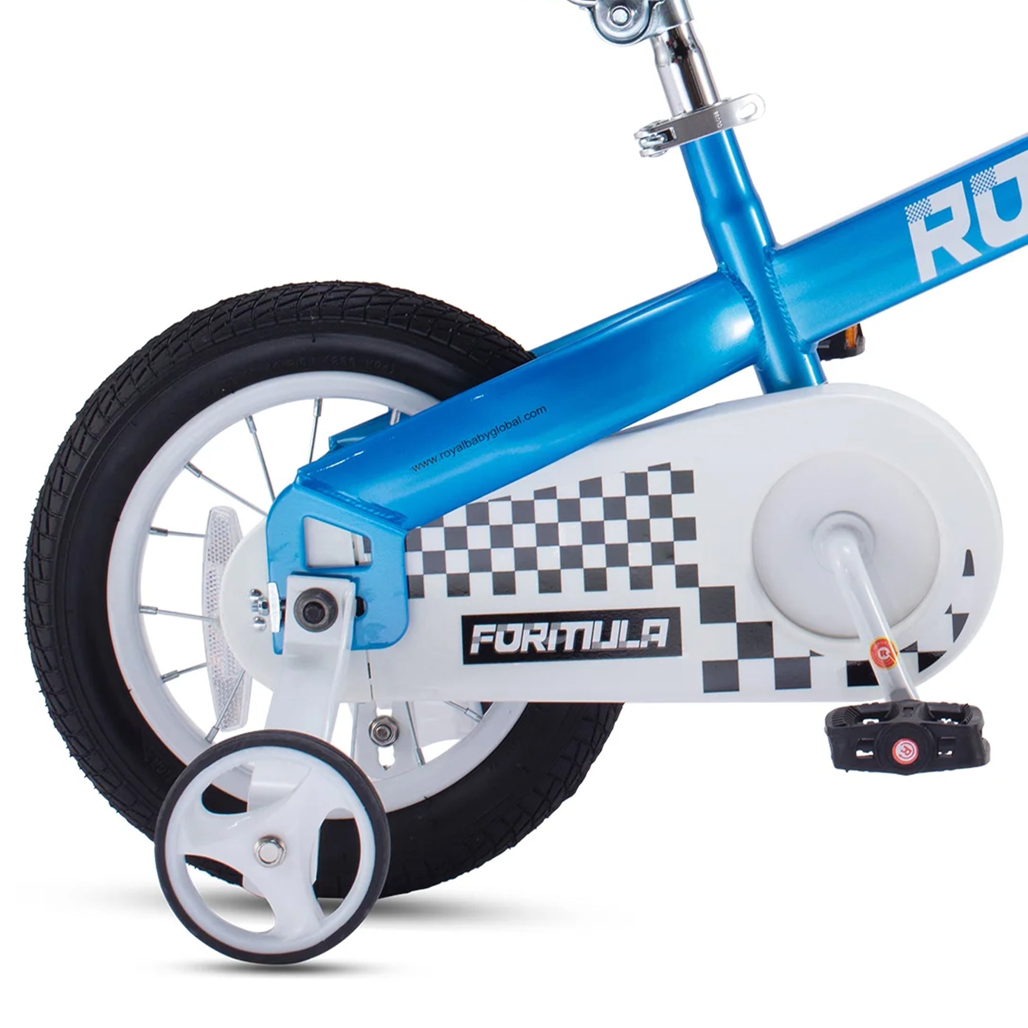 RoyalBaby Formula 16 Inch Kids Bike with Kickstand and Training Wheels, Blue - VMInnovations