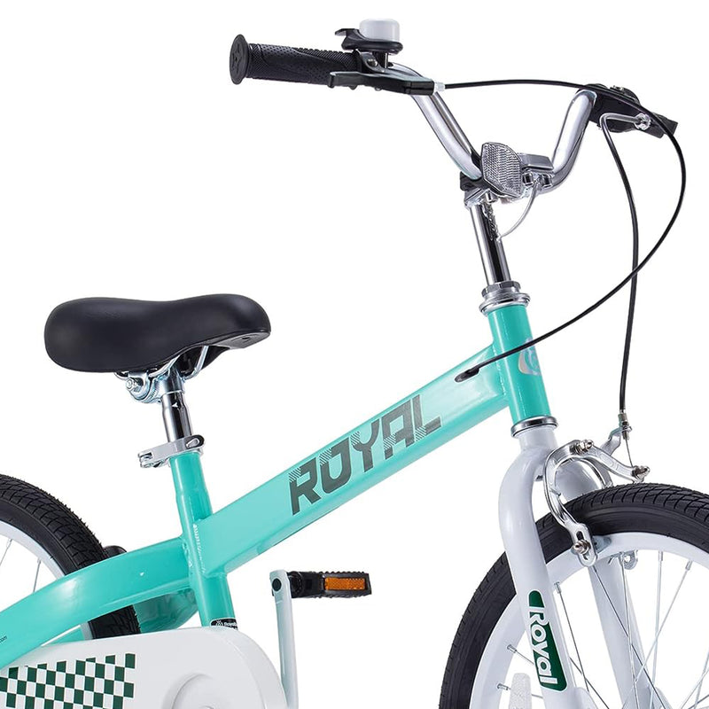 RoyalBaby Formula 20 Inch Kids Bike with Kickstand and Dual Hand Brakes, Green