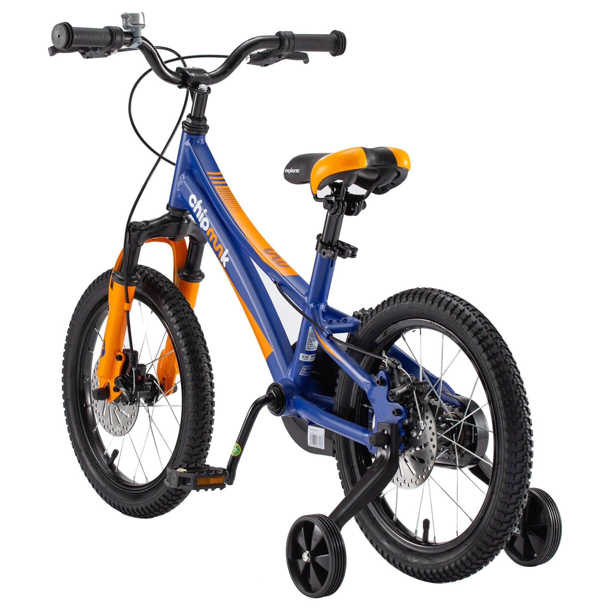 RoyalBaby Chipmunk Explorer 16" Bike w/Training Wheels & Kickstand, Blue (Used)