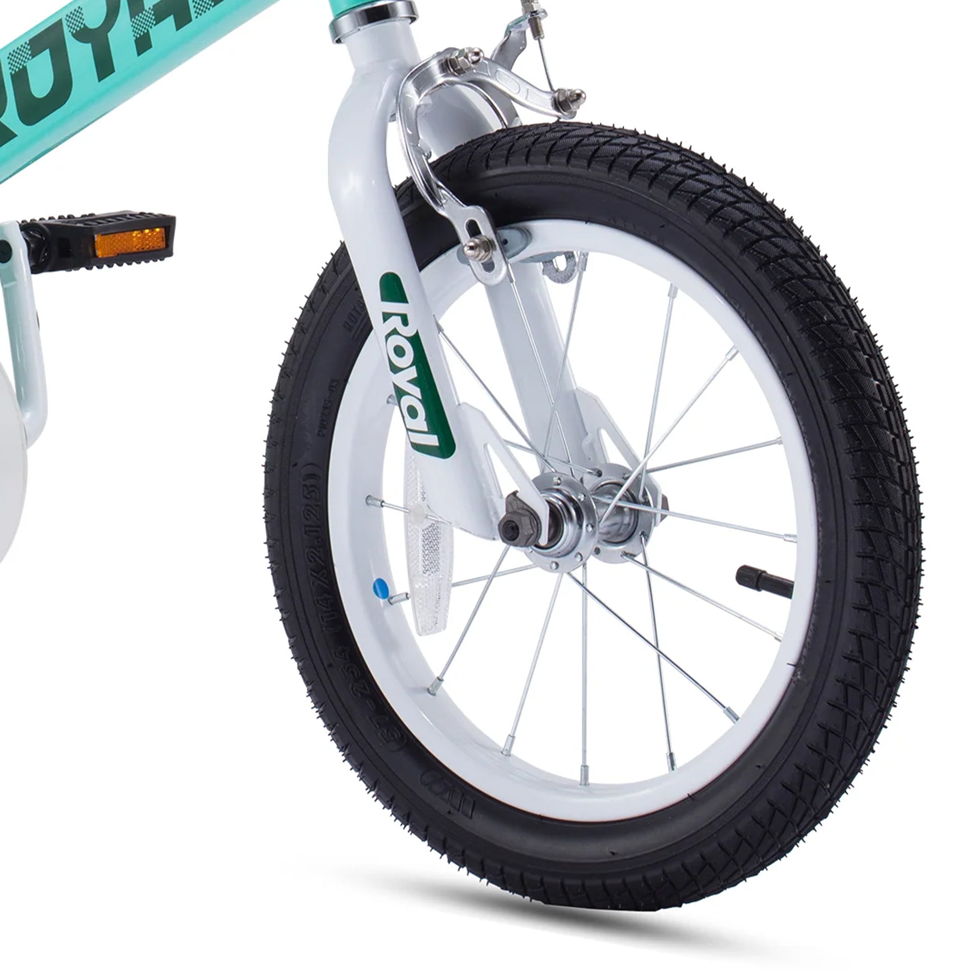 RoyalBaby Formula 14 Inch Bike with Training Wheels & Coaster Brake, Green(Used) - VMInnovations