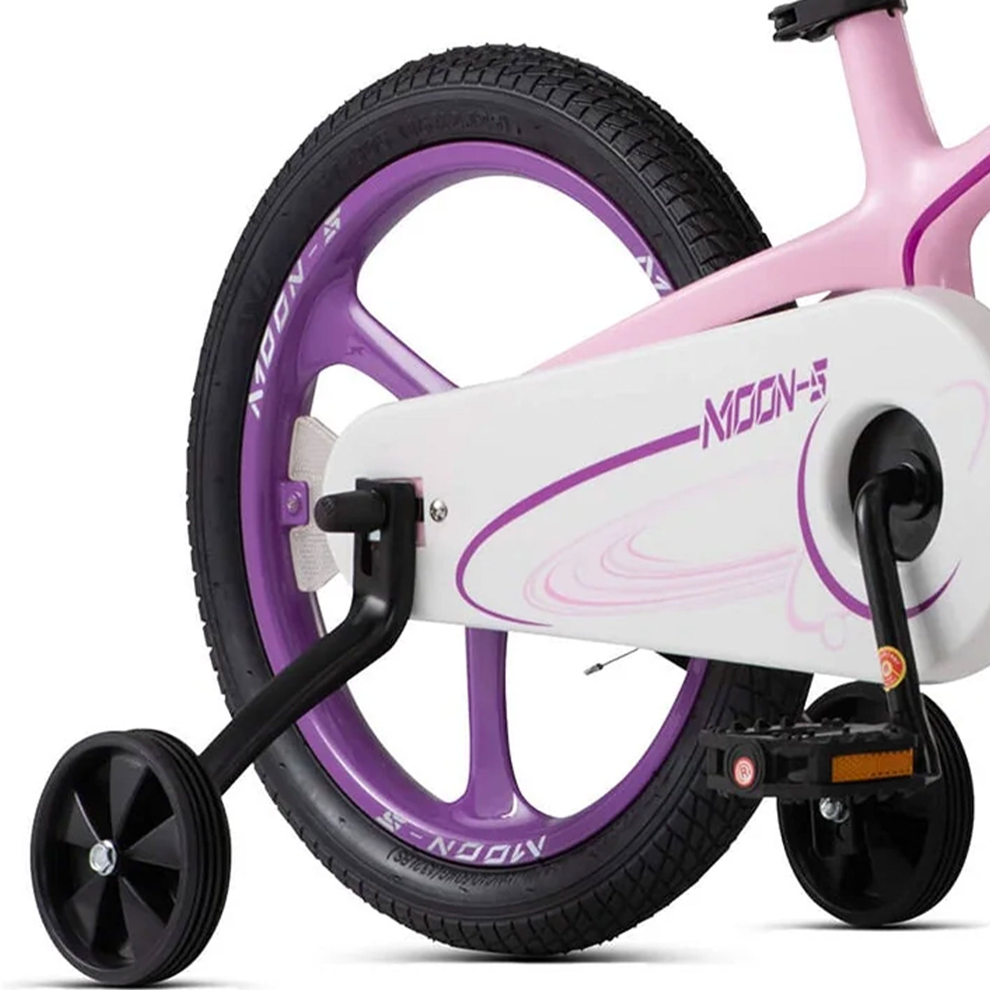 RoyalBaby Moon-5 16" Kids Bicycle w/Training Wheels & Kickstand, Pink (Open Box) - VMInnovations