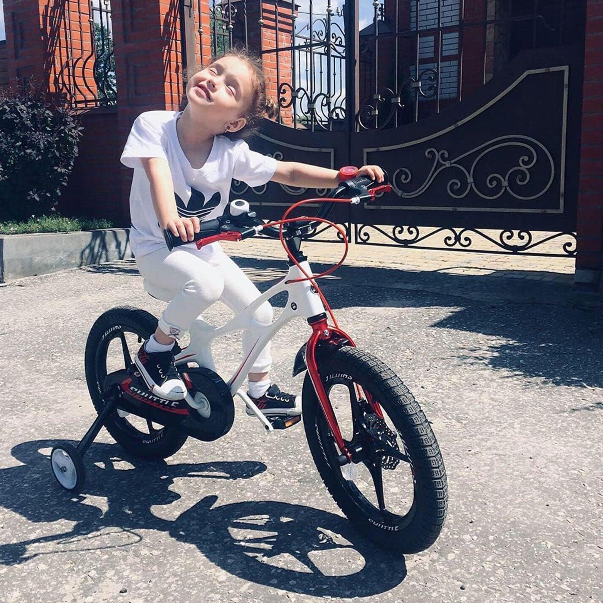 RoyalBaby Space Shuttle 16" Magnesium Alloy Kids Bicycle, White & Red (Open Box) - VMInnovations