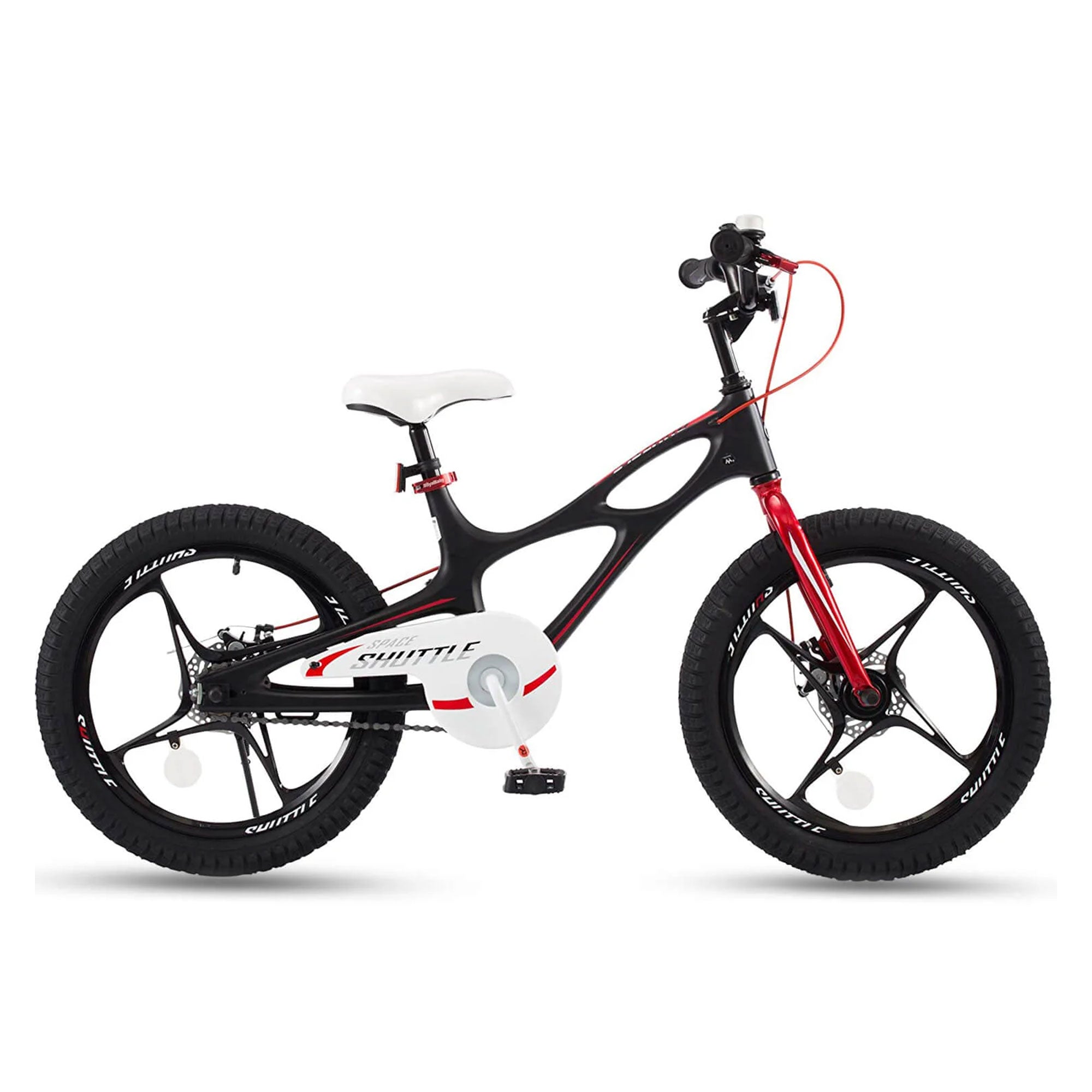 RoyalBaby Space Shuttle 18" Alloy Kids Bicycle w/2 Disc Brakes, Black (Open Box)
