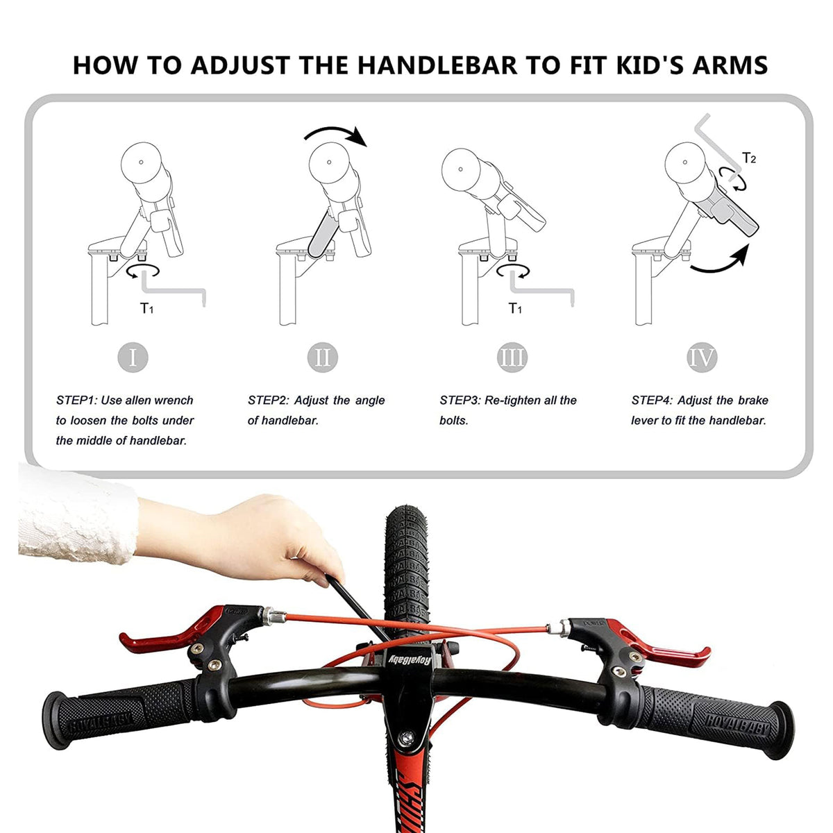 RoyalBaby Space Shuttle 18" Alloy Kids Bicycle w/2 Disc Brakes, Black (Open Box)