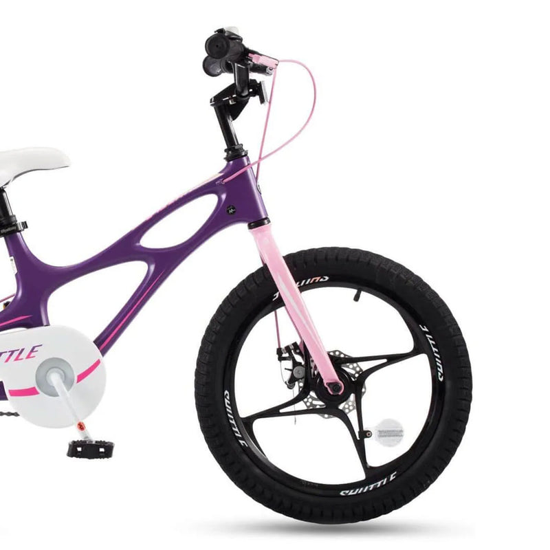 RoyalBaby Space Shuttle 18" Magnesium Alloy Kids Bicycle w/2 Disc Brakes, Purple
