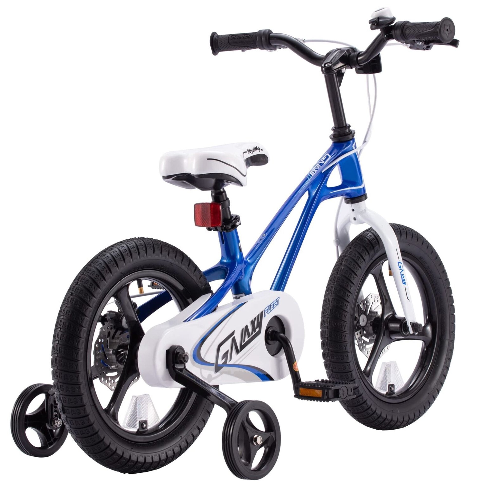 RoyalBaby Galaxy Fleet 14" Kids Bicycle with Training Wheels, Blue (Open Box) - VMInnovations