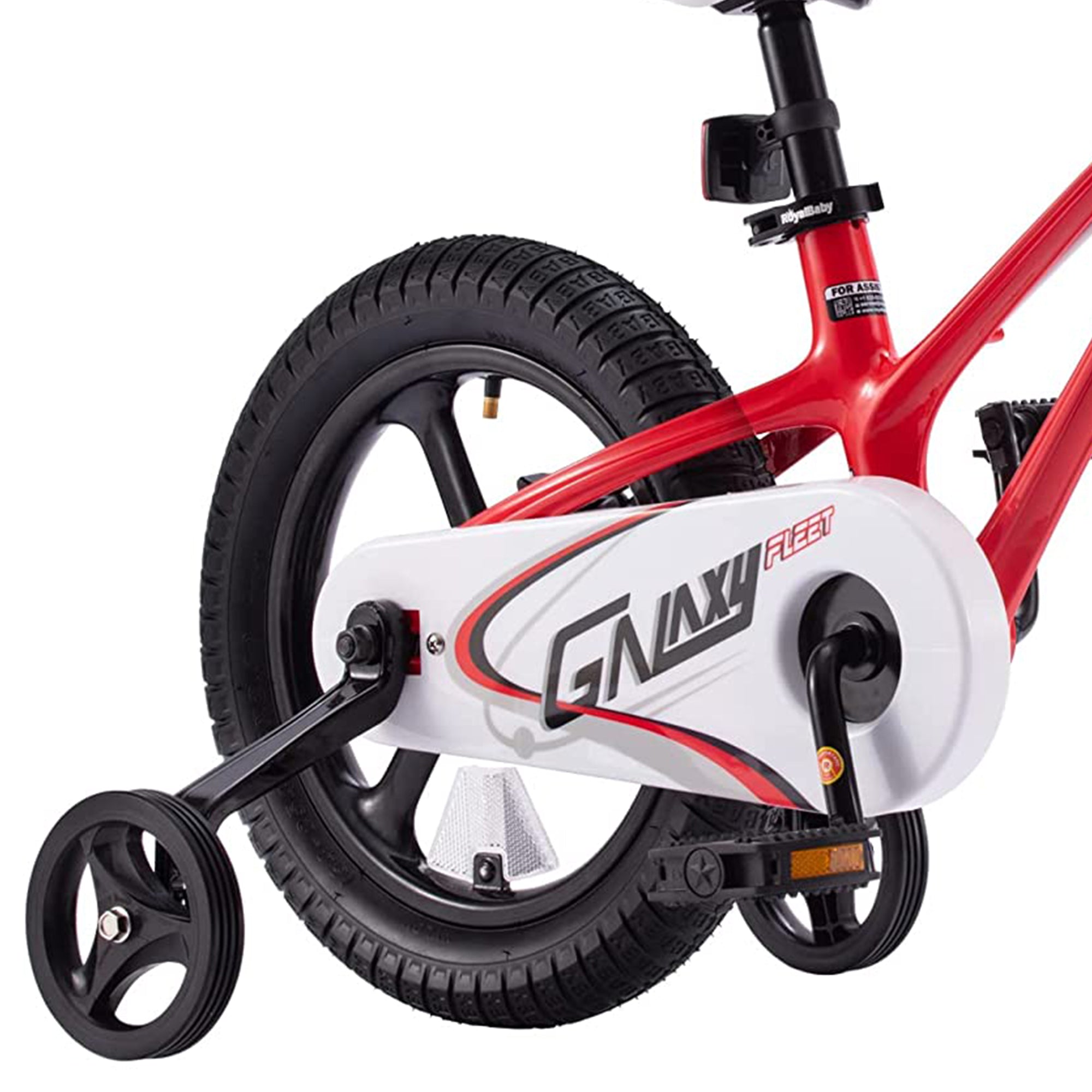 RoyalBaby Galaxy Fleet 14 Inch Kids Bicycle with Training Wheels, Red (Open Box) - VMInnovations