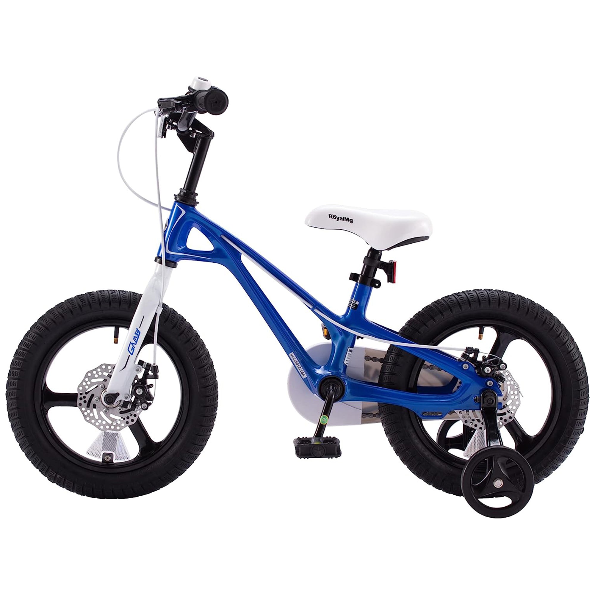 RoyalBaby RoyalMg Galaxy Fleet 16 Inch Kids Bicycle with Training Wheels, Blue - VMInnovations
