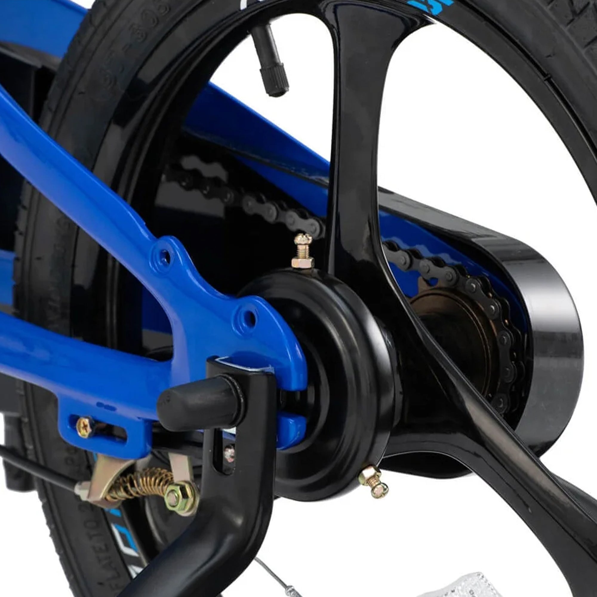 RoyalBaby Moon-5 14" Alloy Kids Bicycle with Training Wheels, Blue (Open Box) - VMInnovations