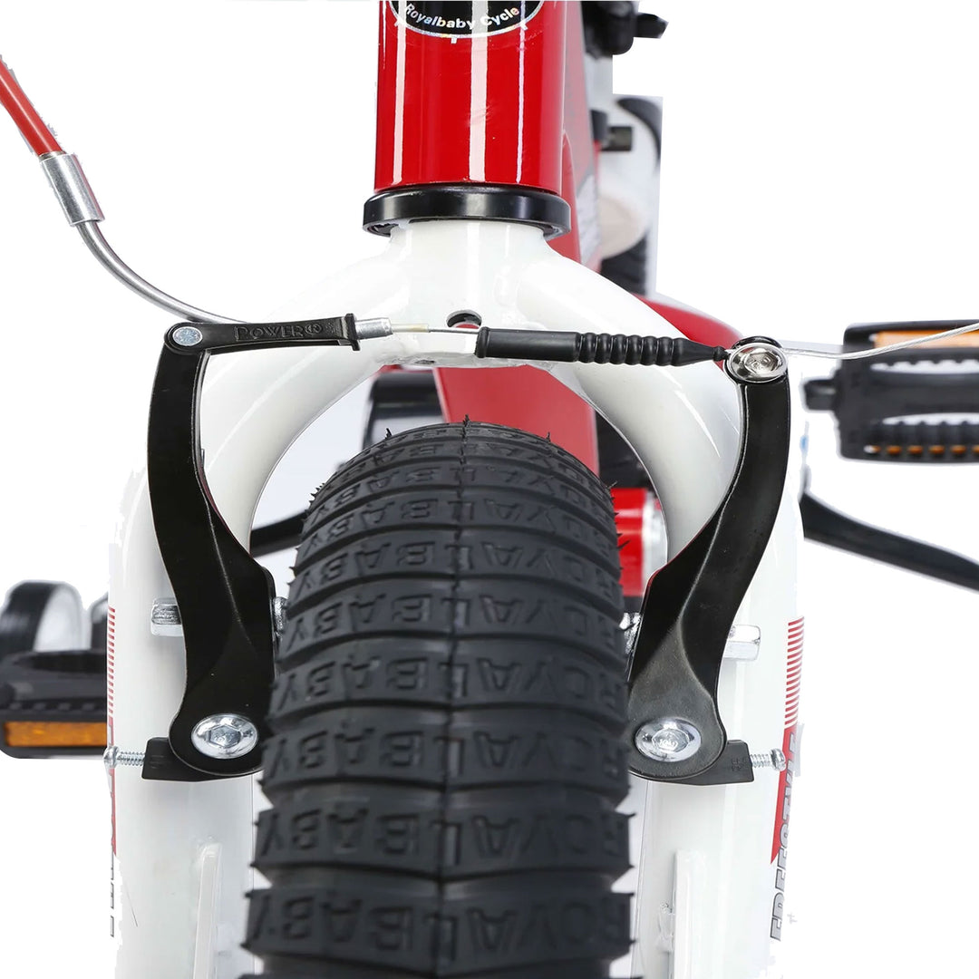 RoyalBaby Space No. 1 Freestyle 16" Kids Bike w/Training Wheels & Kickstand, Red - VMInnovations