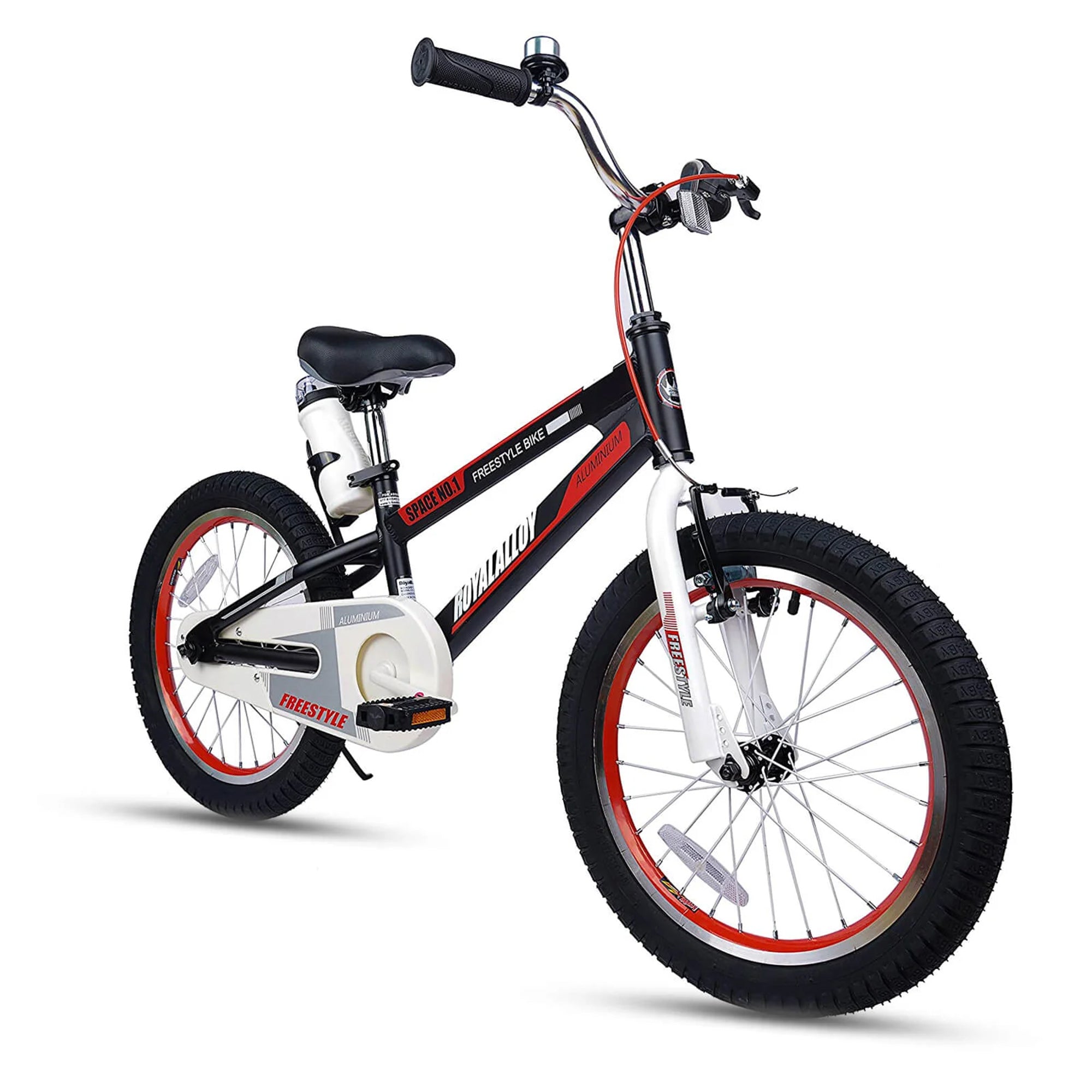 RoyalBaby Freestyle 18" Kids Bike w/Kickstand & Water Bottle, Black (For Parts) - VMInnovations
