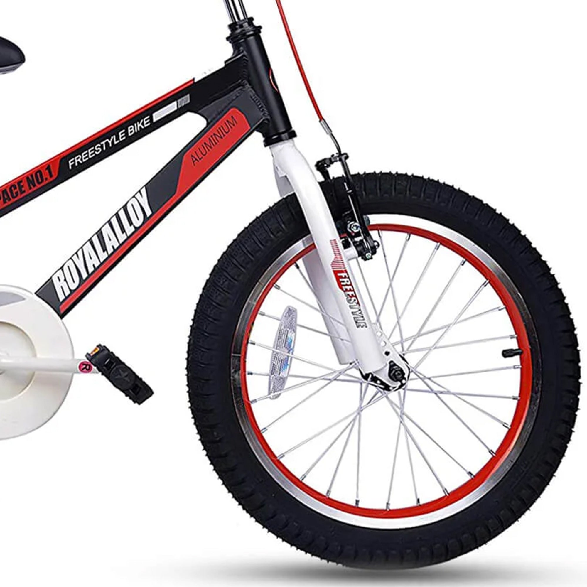 RoyalBaby No. 1 18" Kids Bike w/Kickstand & Water Bottle, Black (Open Box) - VMInnovations