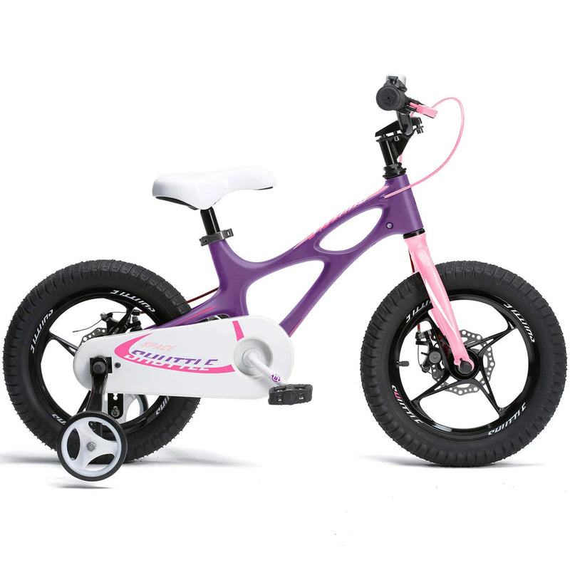 RoyalBaby Space Shuttle 14" Magnesium Alloy Kids Bike w/Training Wheels, Purple